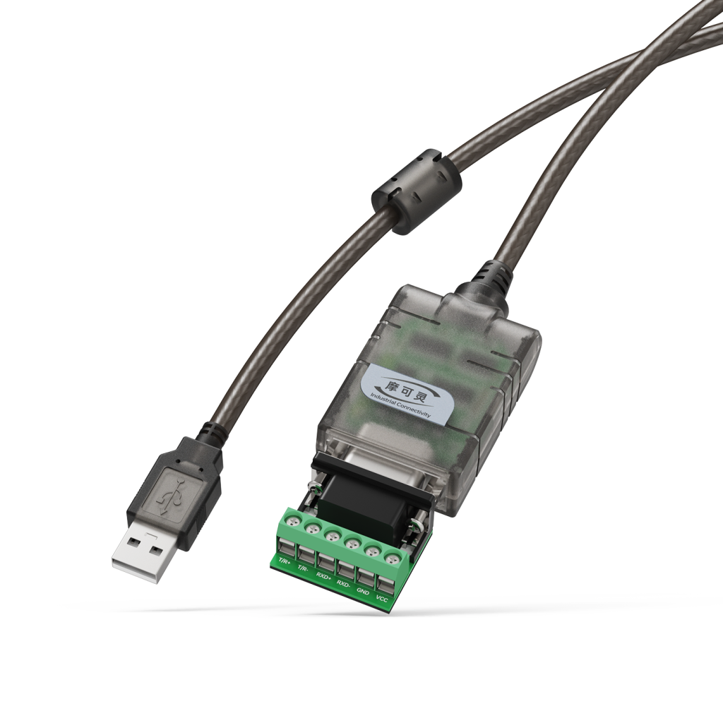 摩可灵 CH368 USB 转 RS-485 / RS-422 转换器，6 位单排接线端子