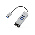 USB3.0 铝合金千兆网卡 3口USB3.0集线器
