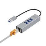 USB3.0 铝合金千兆网卡 3口USB3.0集线器
