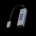 USB3.0 铝合金千兆网卡 3口USB3.0集线器