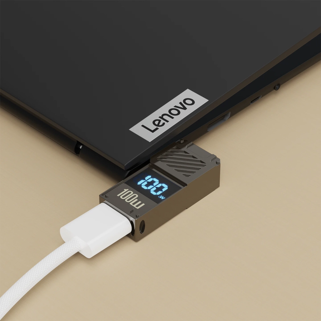 联想笔记本 100W PD 诱骗充电转接头 C母→联想方口