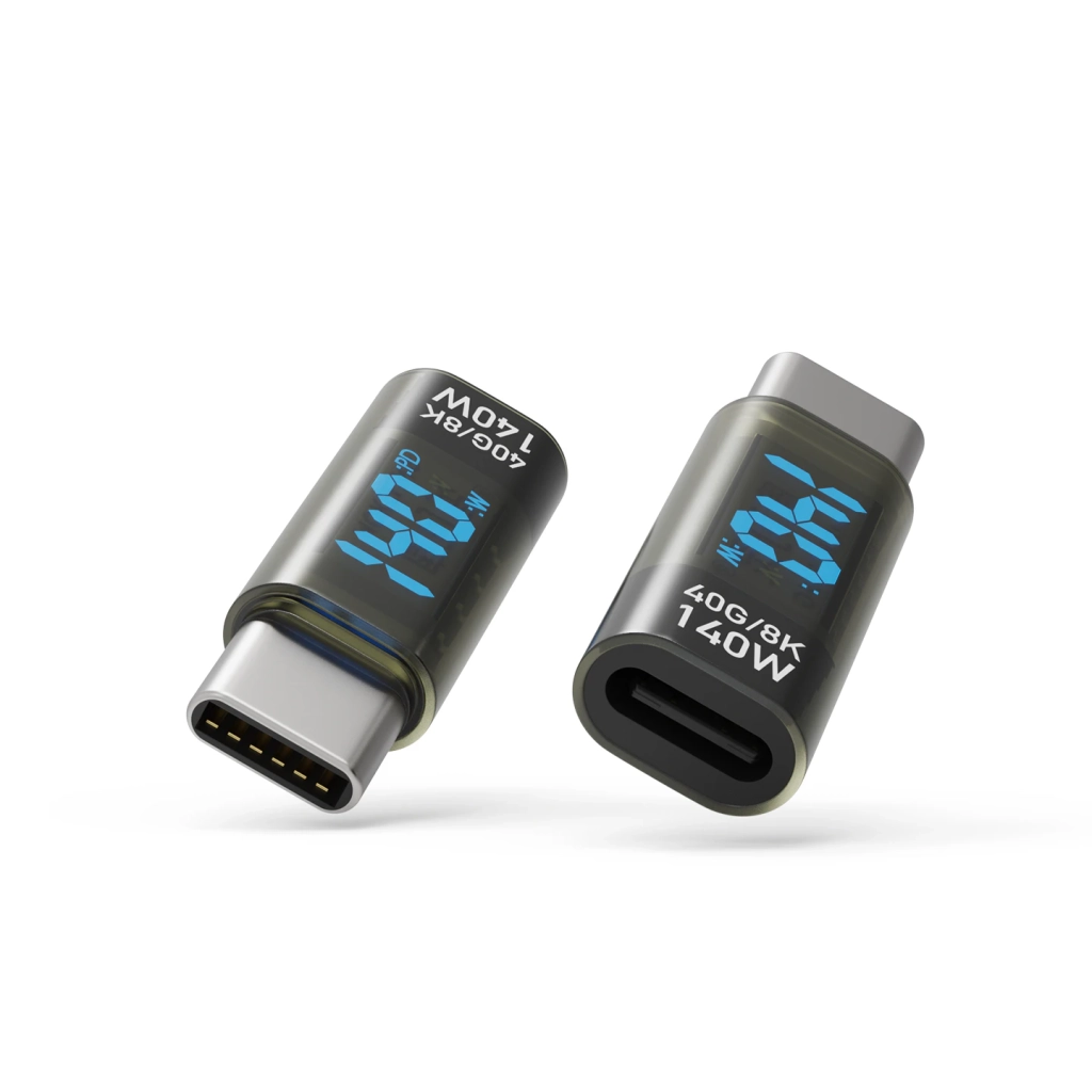USB4 140W 数显转接头 充电功率测试器