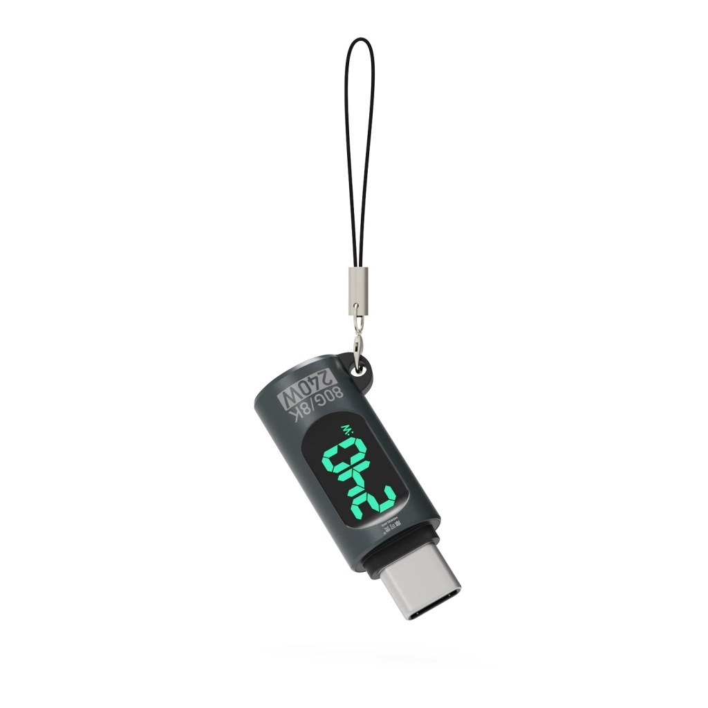 USB4 240W 数显转接头 功率显示测试器