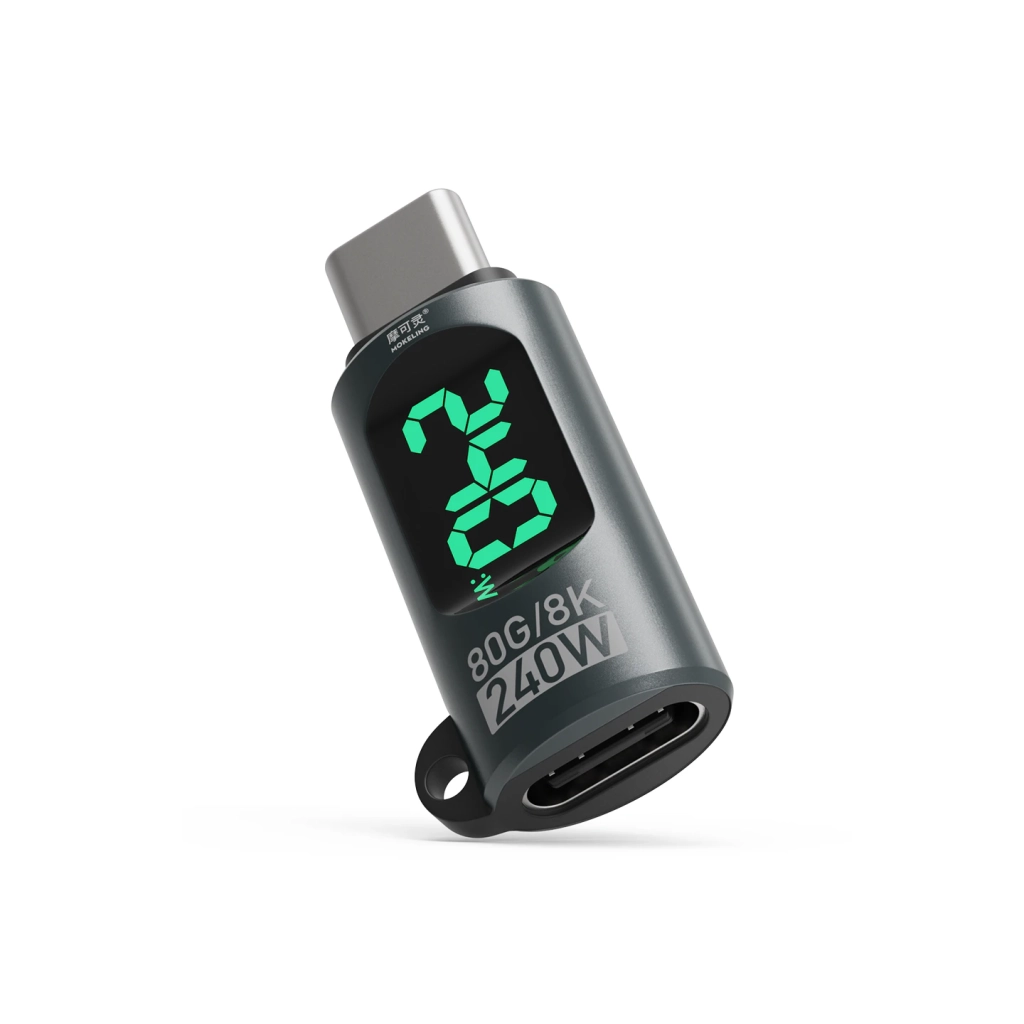 USB4 240W 数显转接头 功率显示测试器