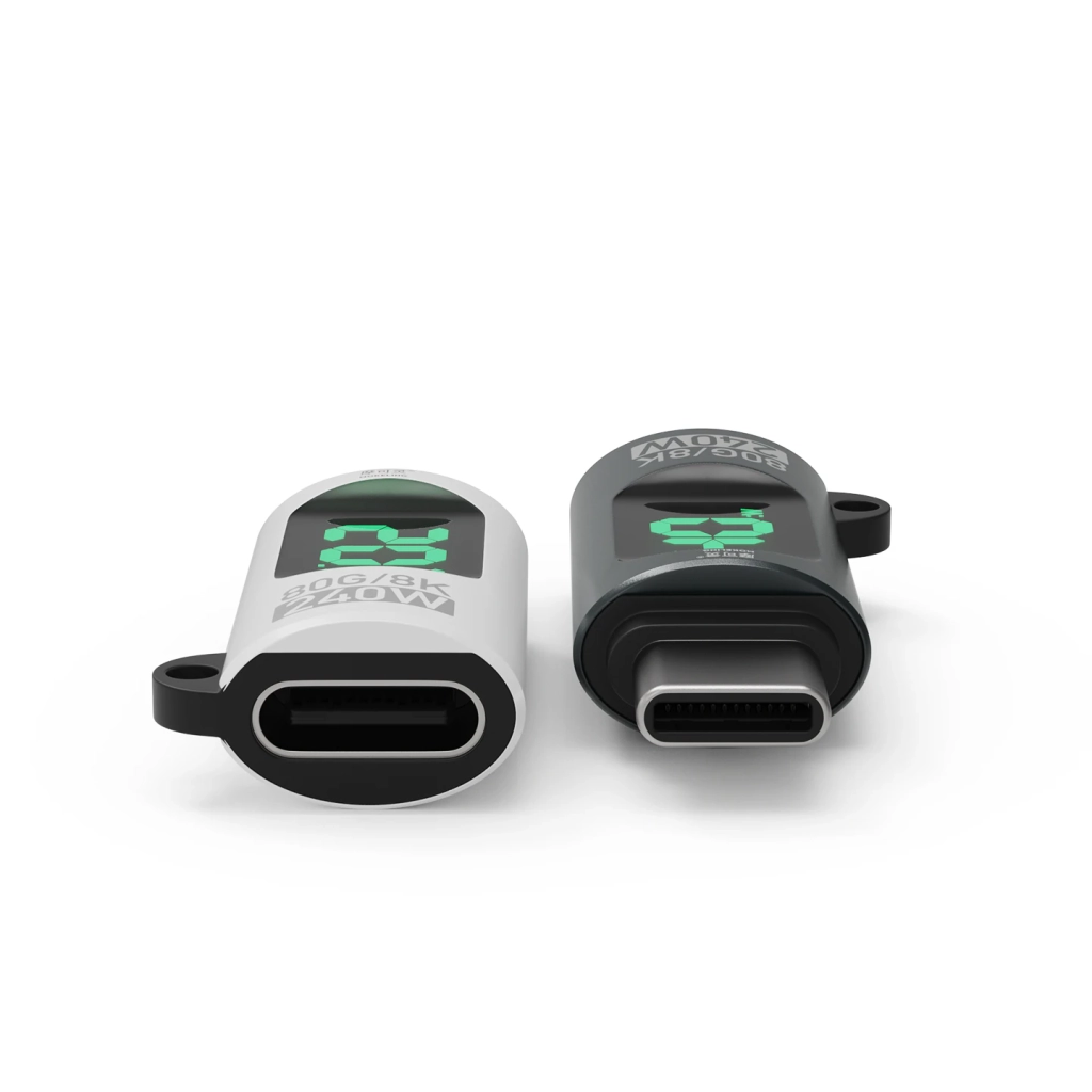 USB4 240W 数显转接头 功率显示测试器