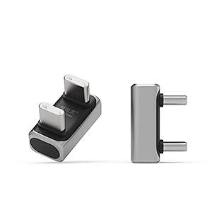 CH2240W-80G-U2银 C公对C公 U弯 银色 USB4转接头