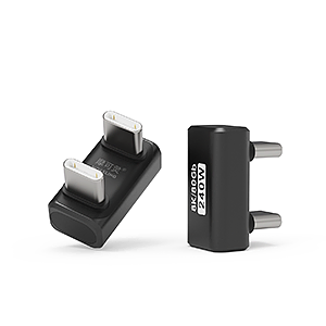 CH2240W-80G-U2黑 C公对C公 U弯 黑色 USB4转接头