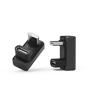 CH2240W-80G-U1黑 C公对C母 U弯 黑色 USB4转接头
