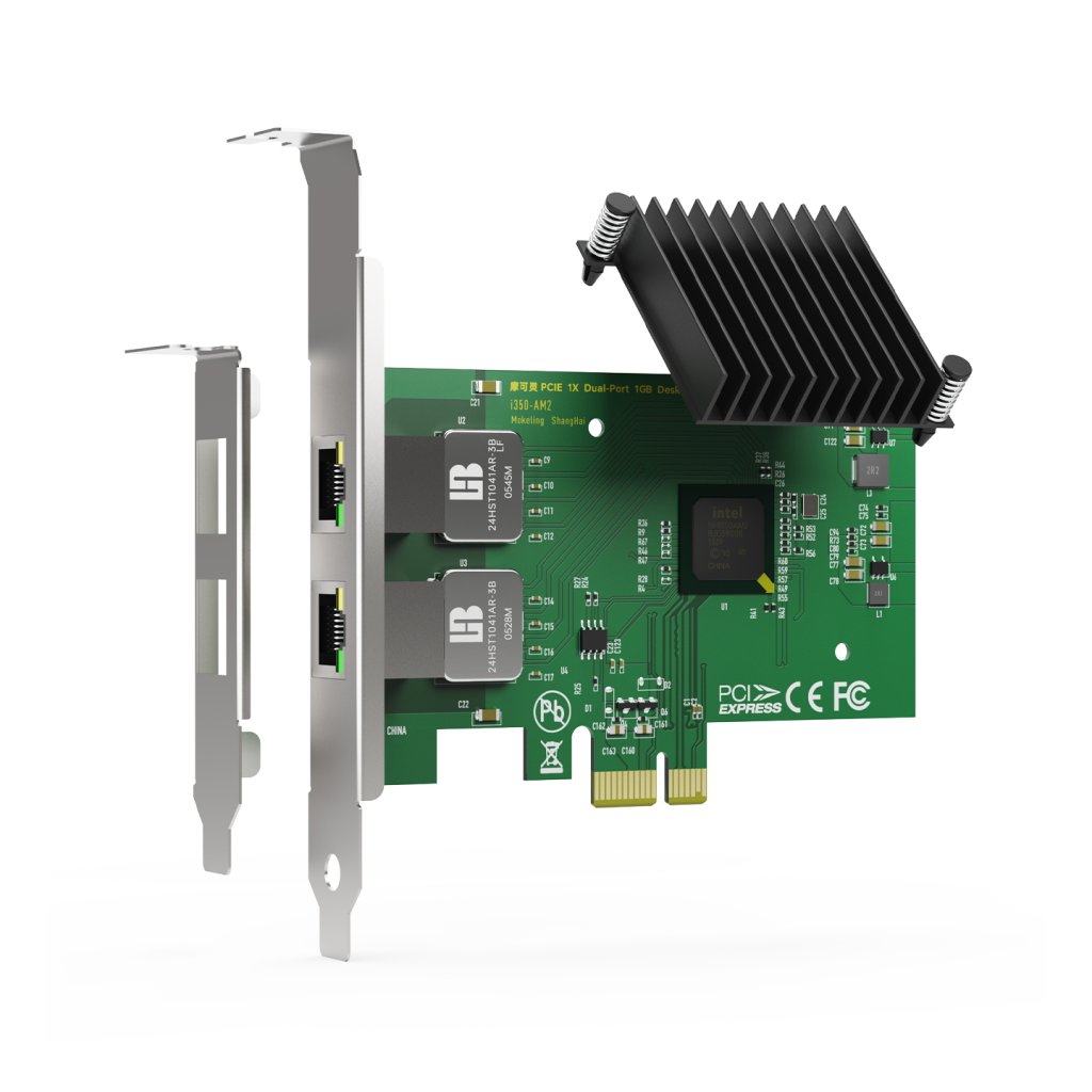 PCI-E Intel芯片i350 软路由/虚拟化原生 双口千兆网卡
