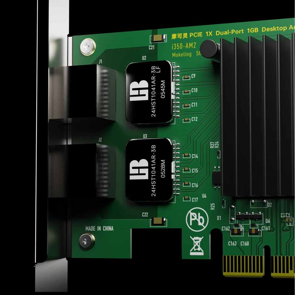 PCI-E Intel芯片i350 软路由/虚拟化原生 双口千兆网卡