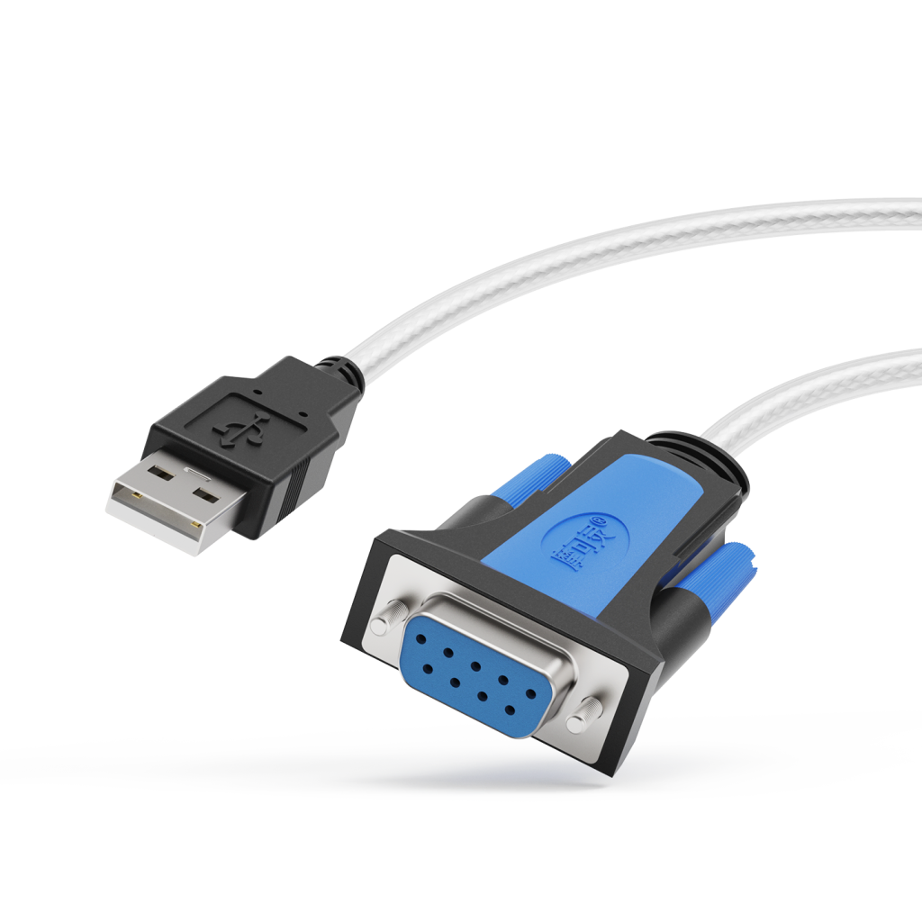 摩可灵 CH388F 母头 USB 转 RS-232 串口线，DB9 母头带手拧螺丝