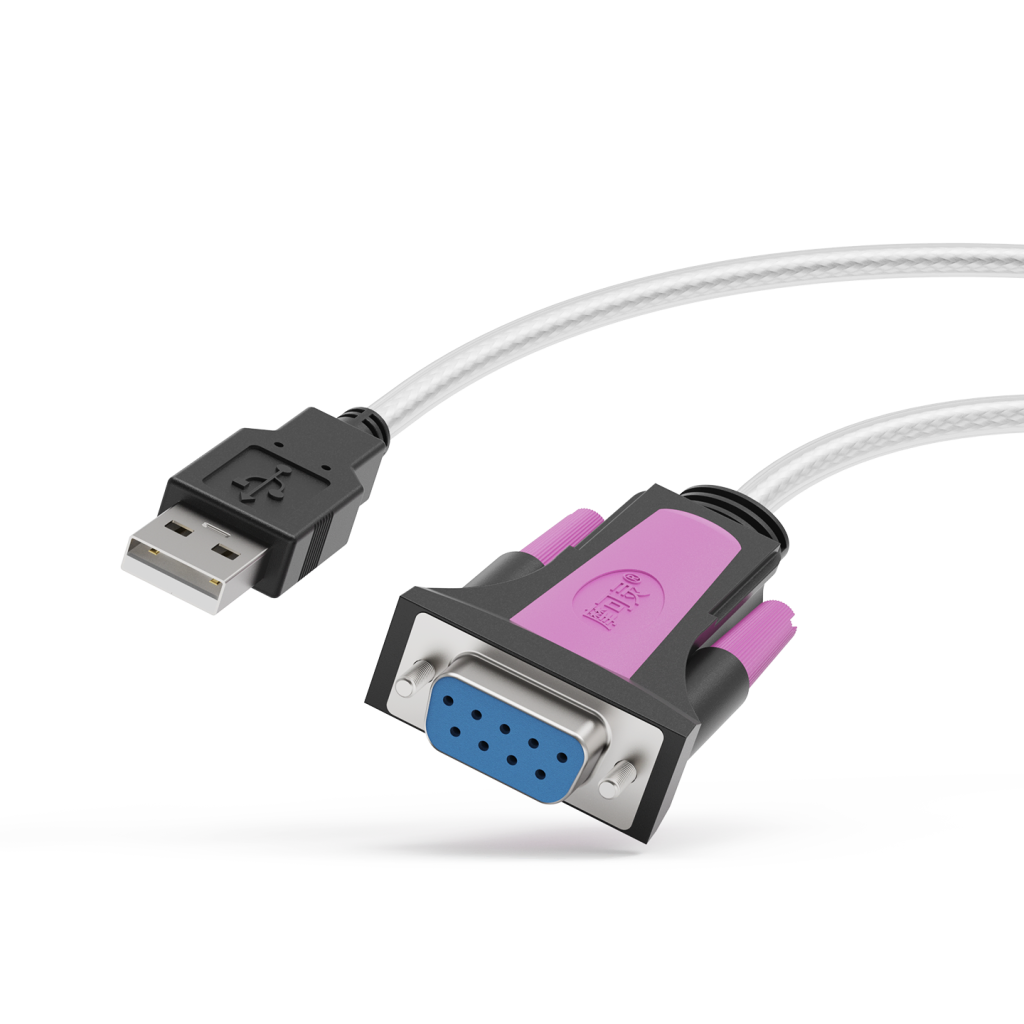 摩可灵 CH398F 母头 USB 转 RS-232 串口线，DB9 母头带手拧螺丝