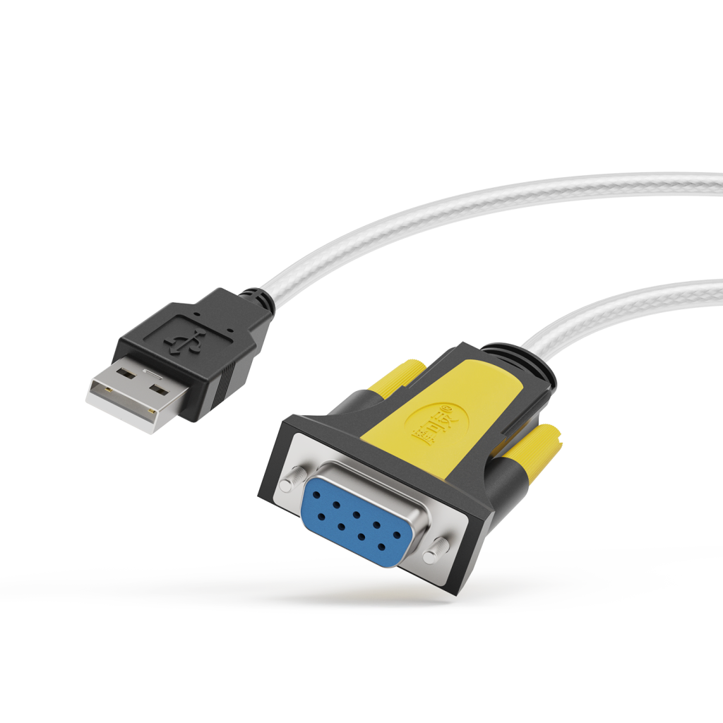 摩可灵 CH488F 母头 USB 转 RS-232 串口线，DB9 母头带手拧螺丝